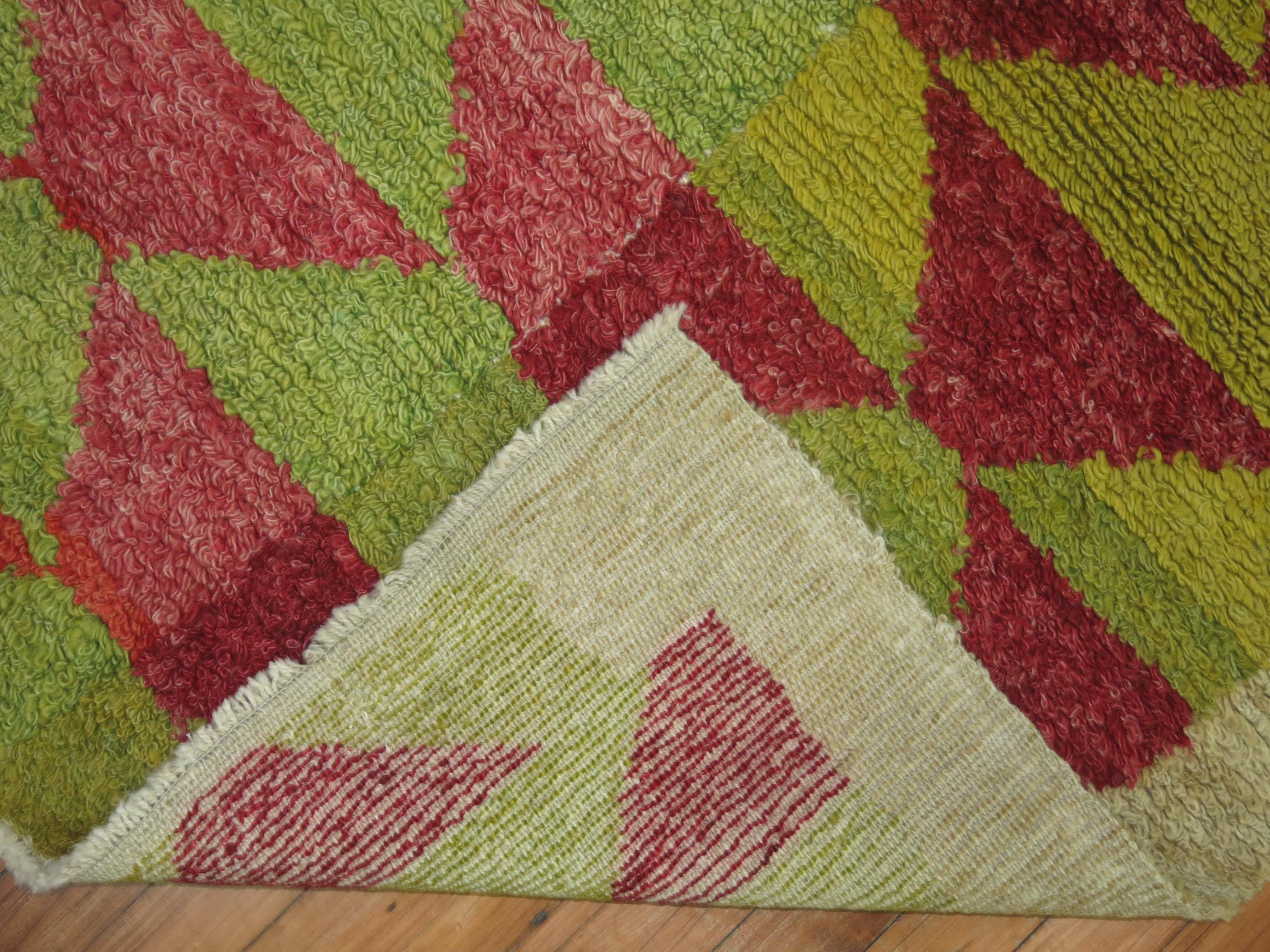 lime green shag rug