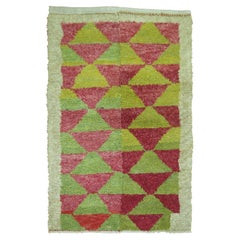 Tappeto Zabihi Collection Greene & Greene Greene & Greene Vintage con accenti turchi del 20° secolo
