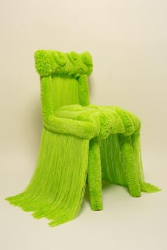 Lime Tufted Chair by Vintola Studio, Poland