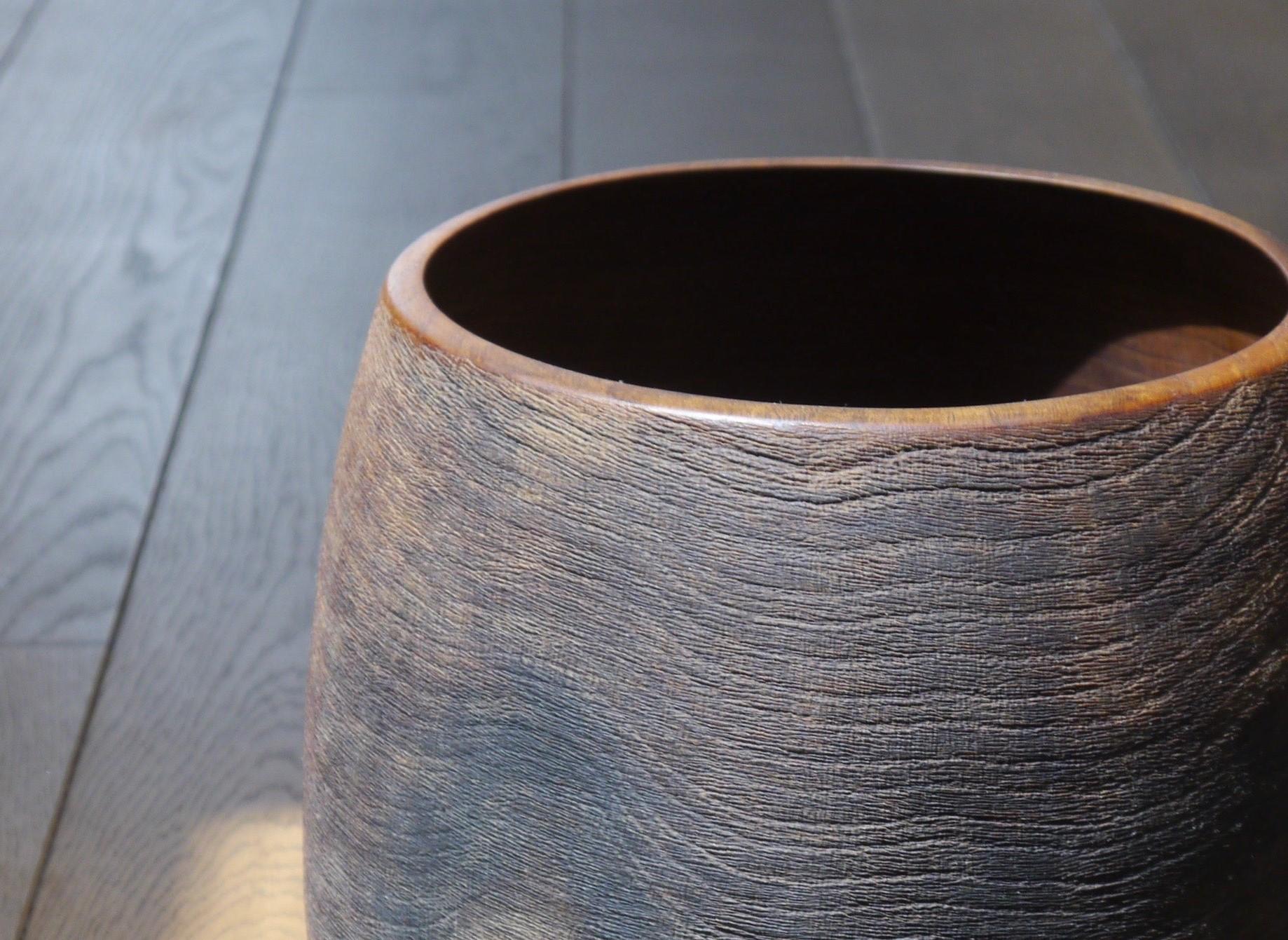 German Limed Oak Bowl by Fritz Baumann