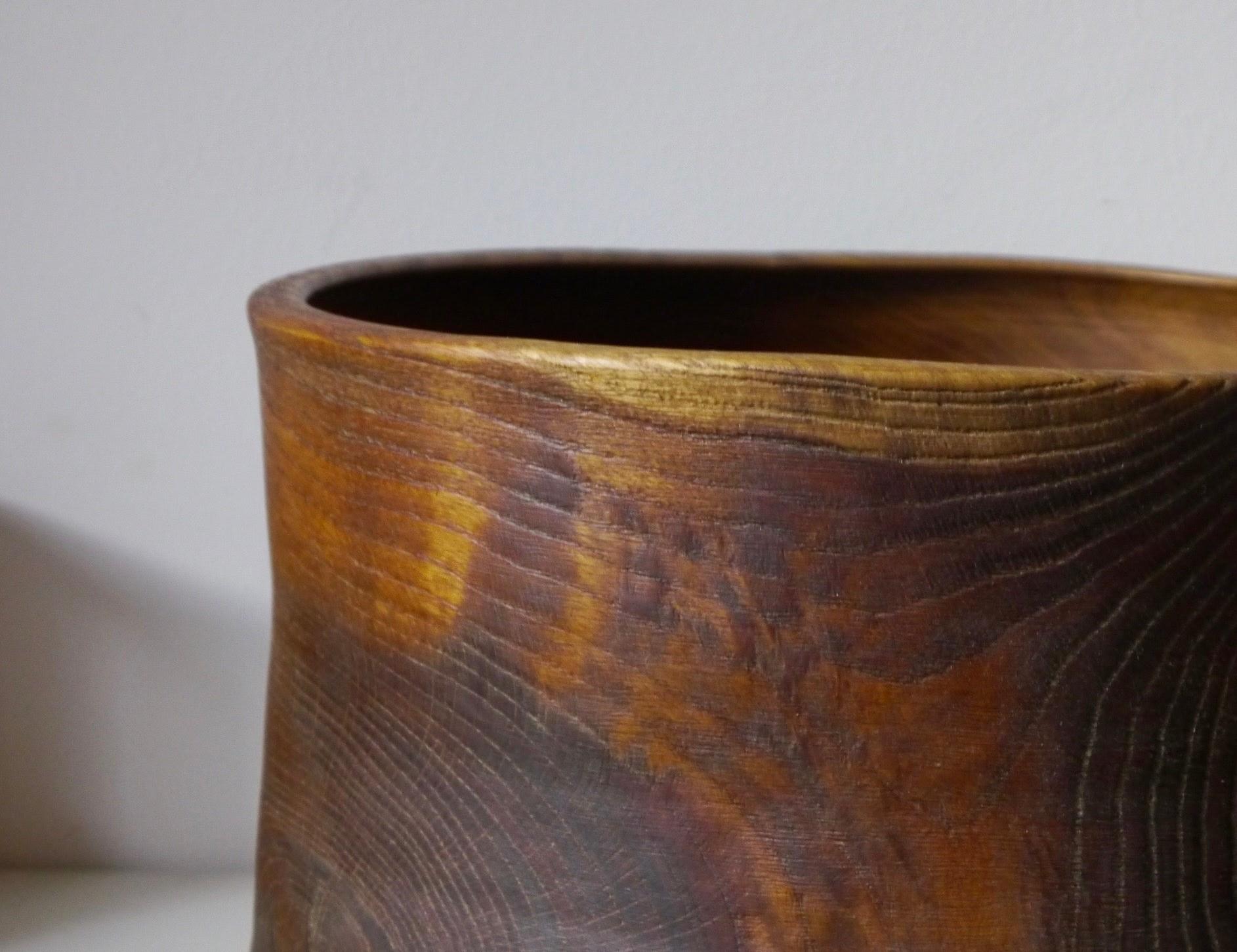 German Limed Oak Bowl by Fritz Baumann