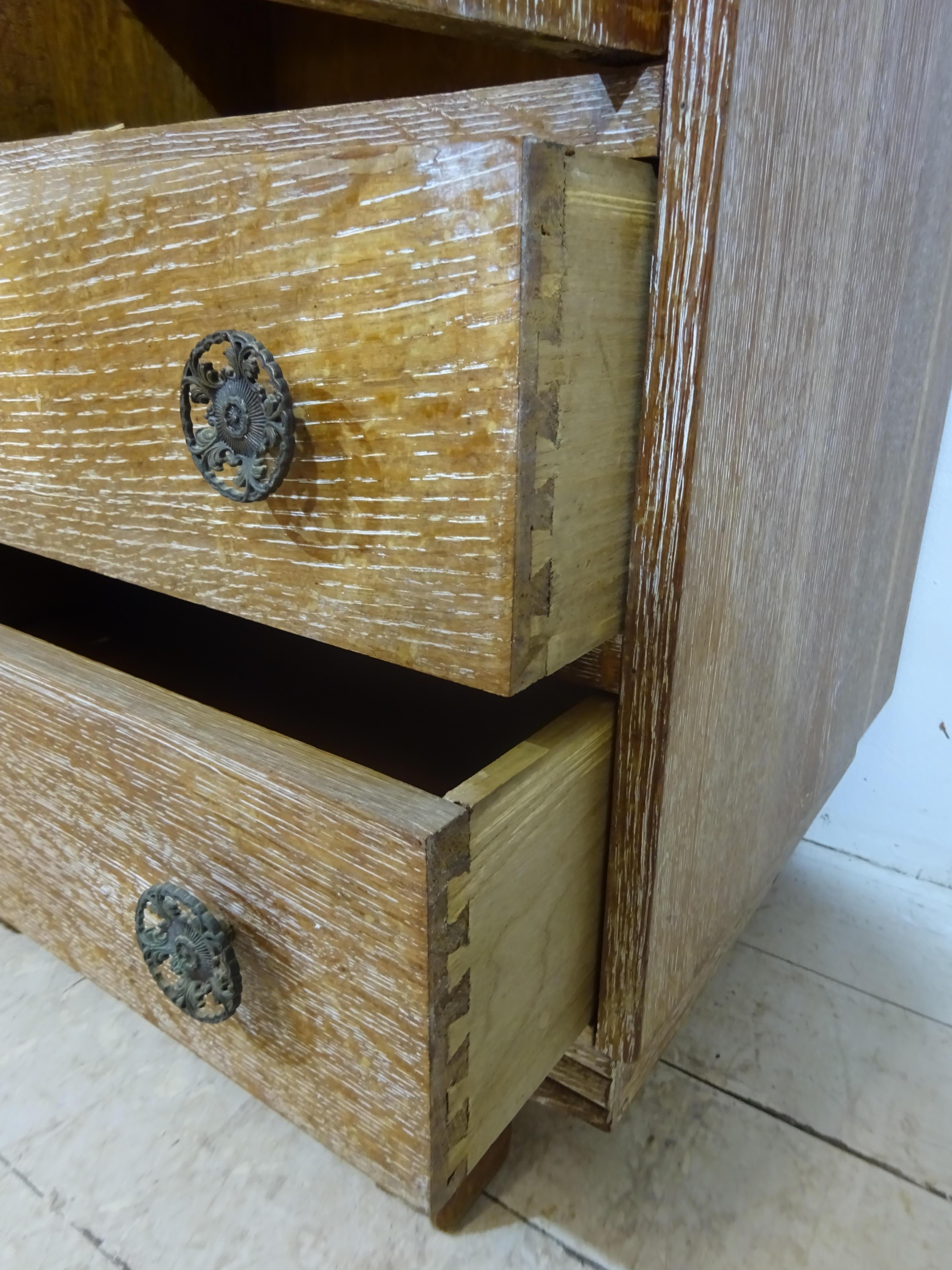 Mid-20th Century Limed Oak Cabinet by Heals of London