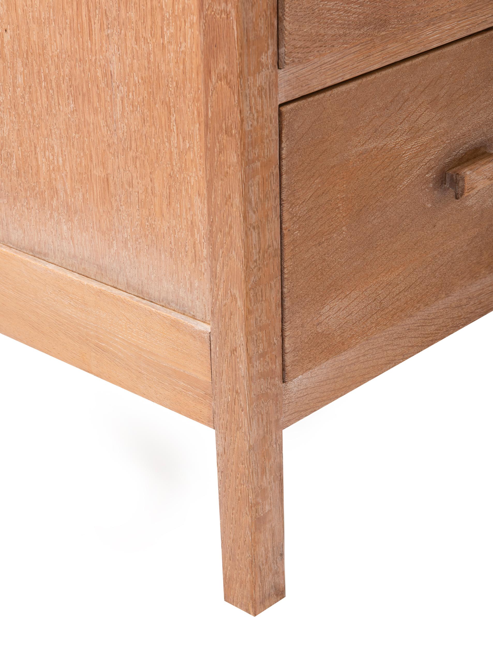 Limed Oak Chest of Drawers by Heals, England, circa 1930 For Sale 1