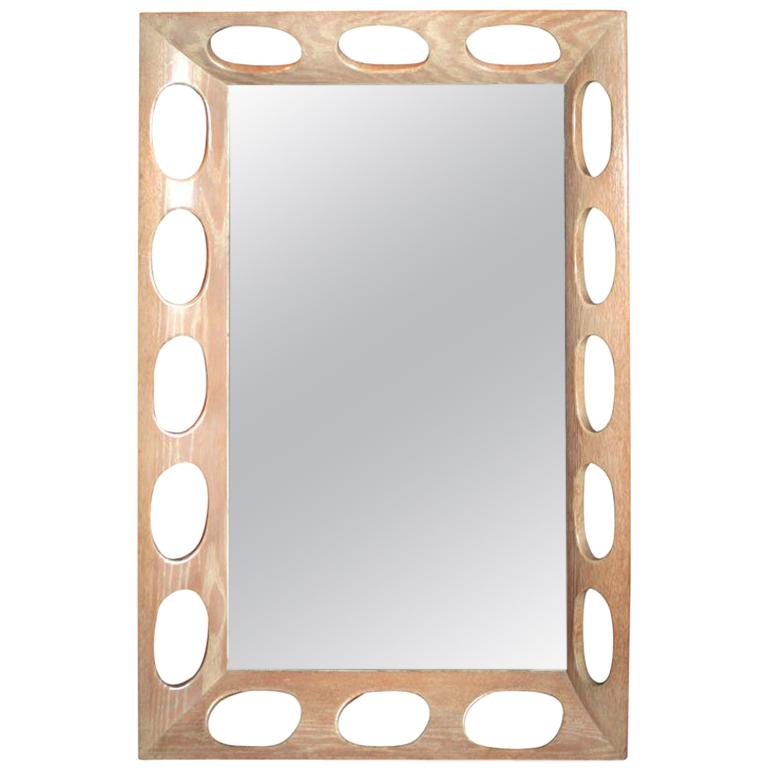 Limed Oak Framed Mirror