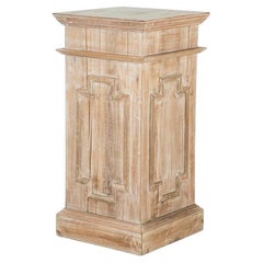 Used Limed Oak Pedestal with Applied Mouldings, England, Mid 20th C.