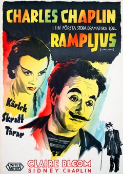 „Limelight“ – Schwedisches Filmplakat von 1952, Gösta Åberg
