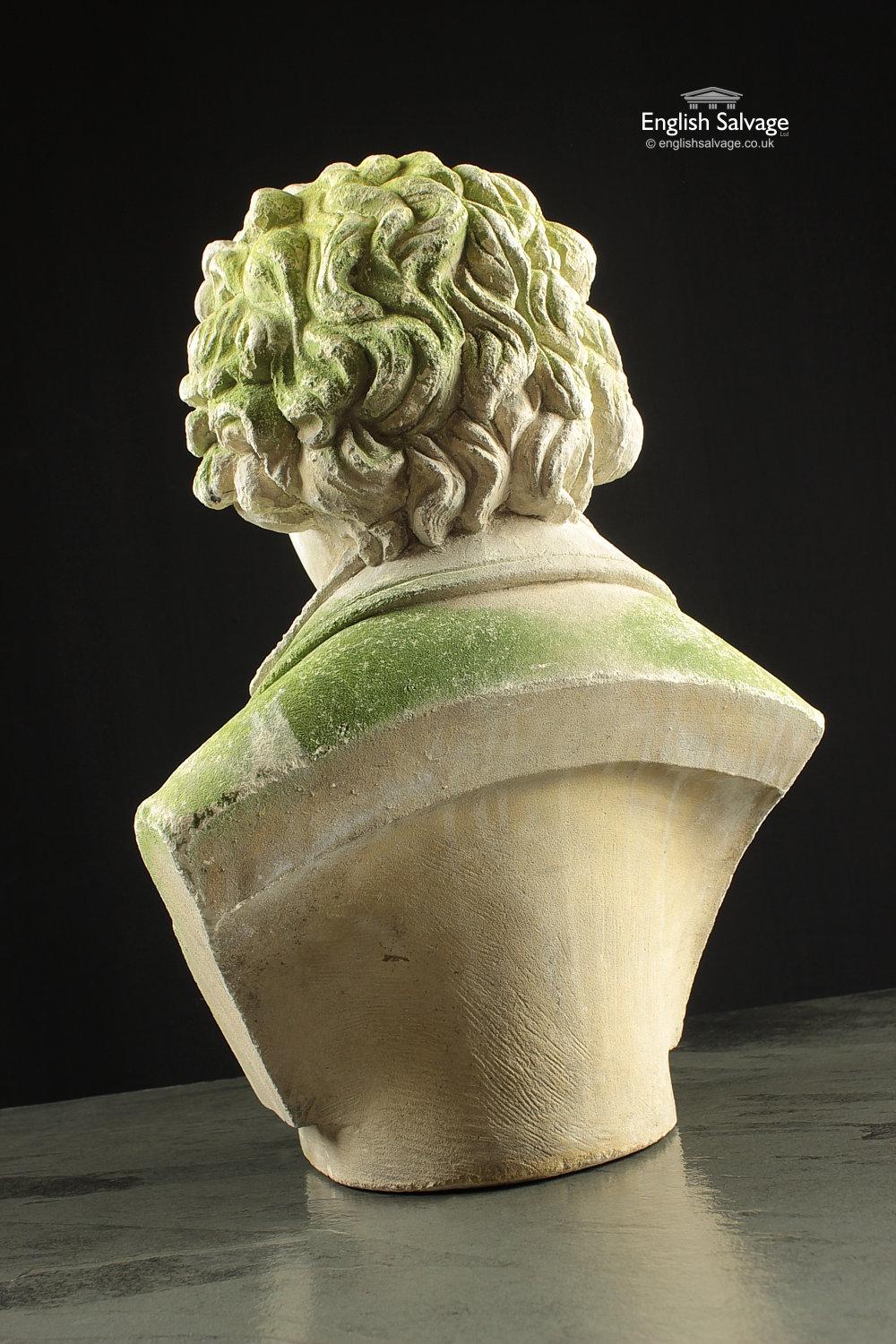 Limestone Bust of Classical Male Figure, 20th Century In Good Condition For Sale In London, GB