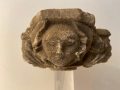 Limestone Capital, Carved on All Sides, France, 15th Century