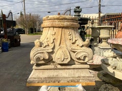 17th Century Limestone Capital from France