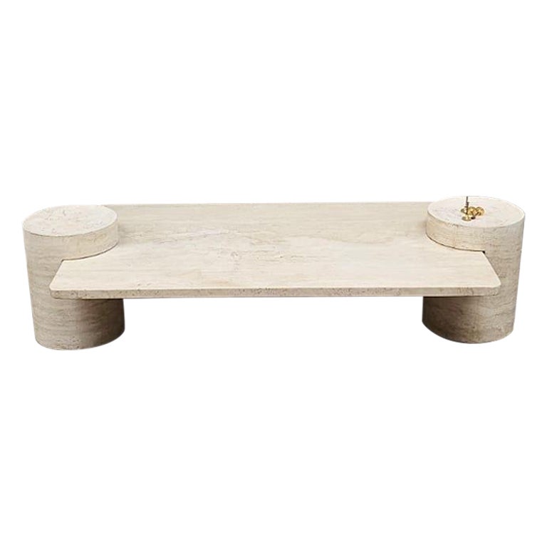 Limestone coffee table circa 1980