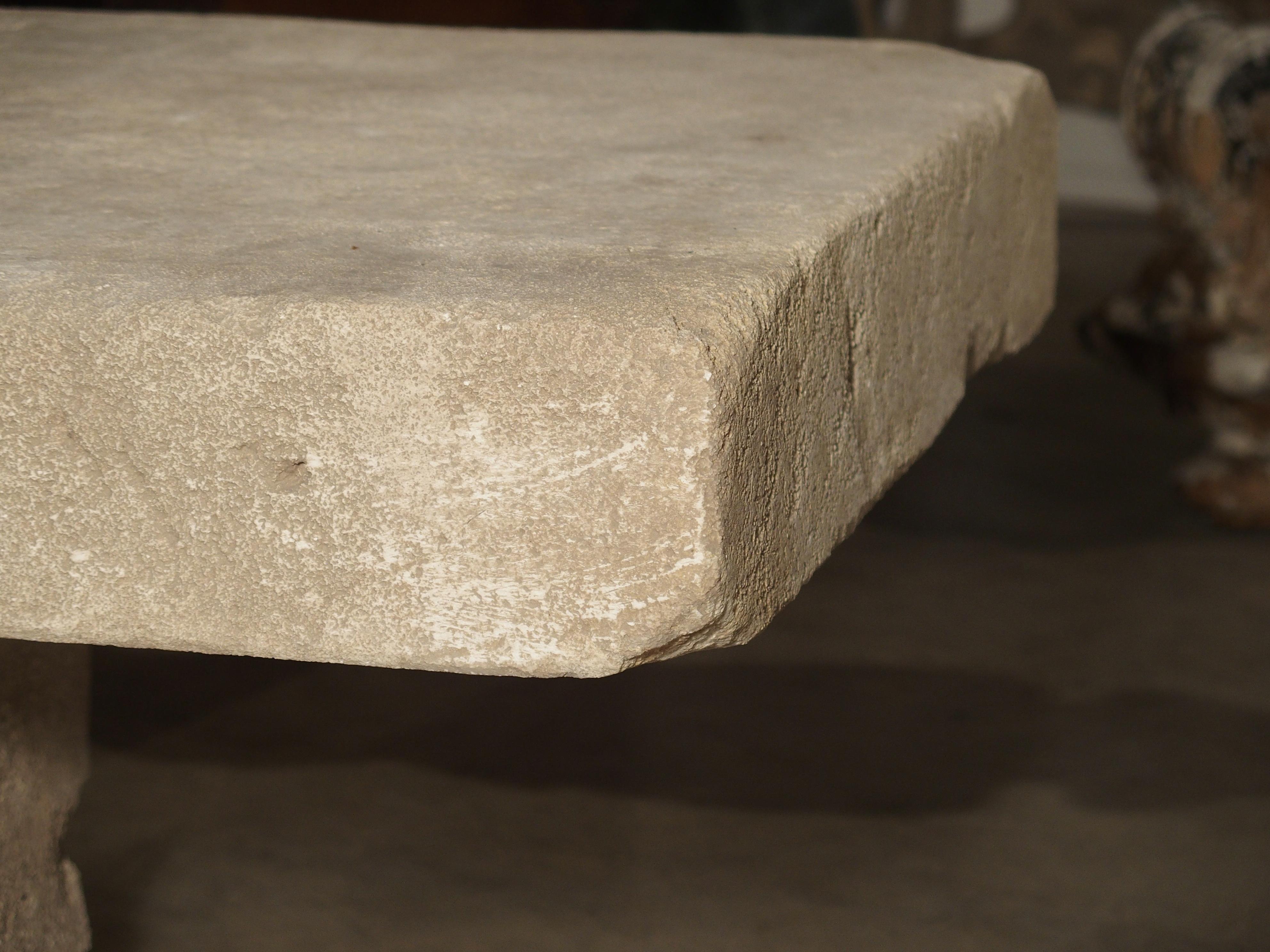 limestone side table