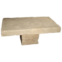 Limestone Coffee Table from Provence, France