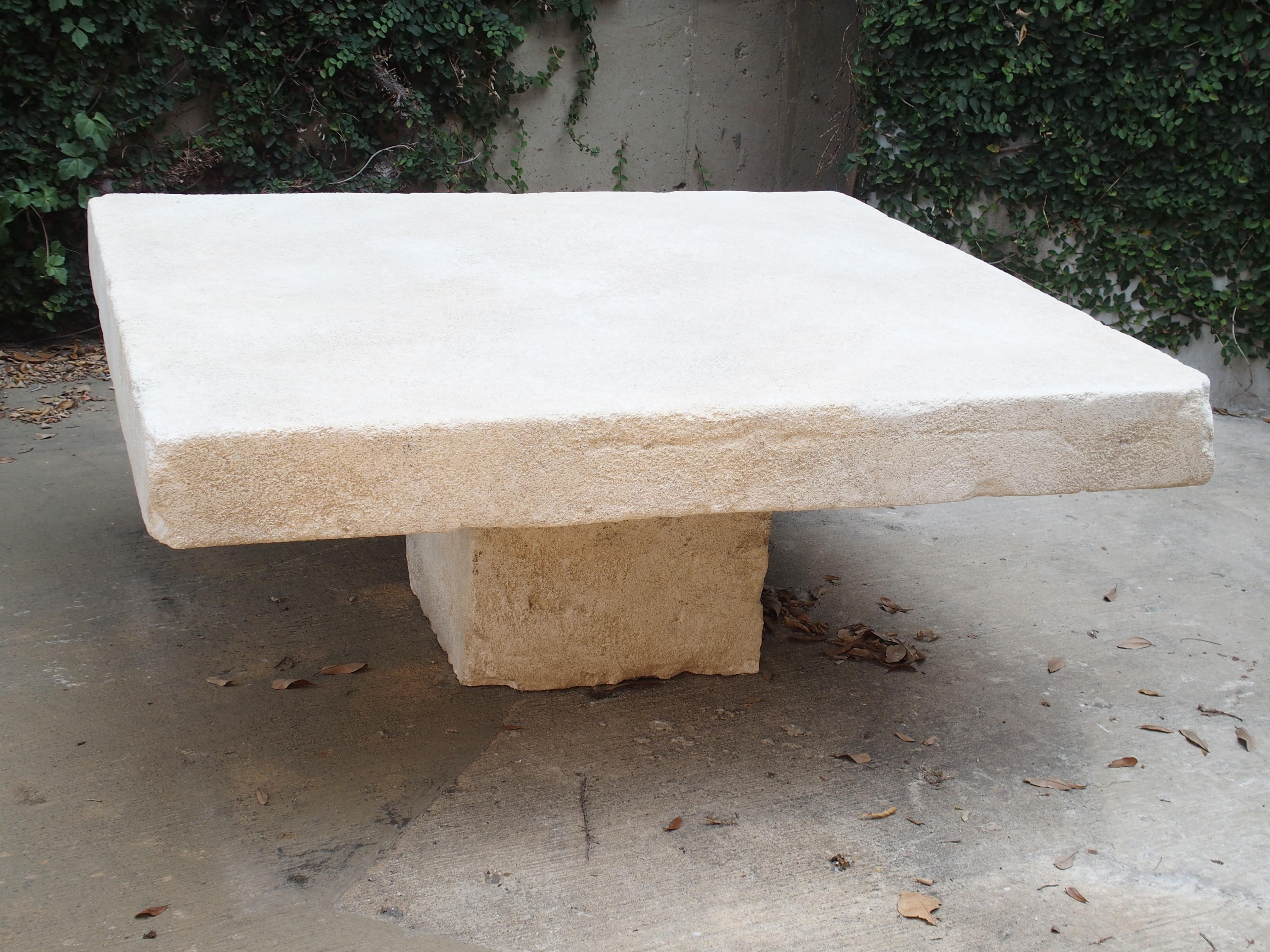Limestone Coffee Table from the South of France 3