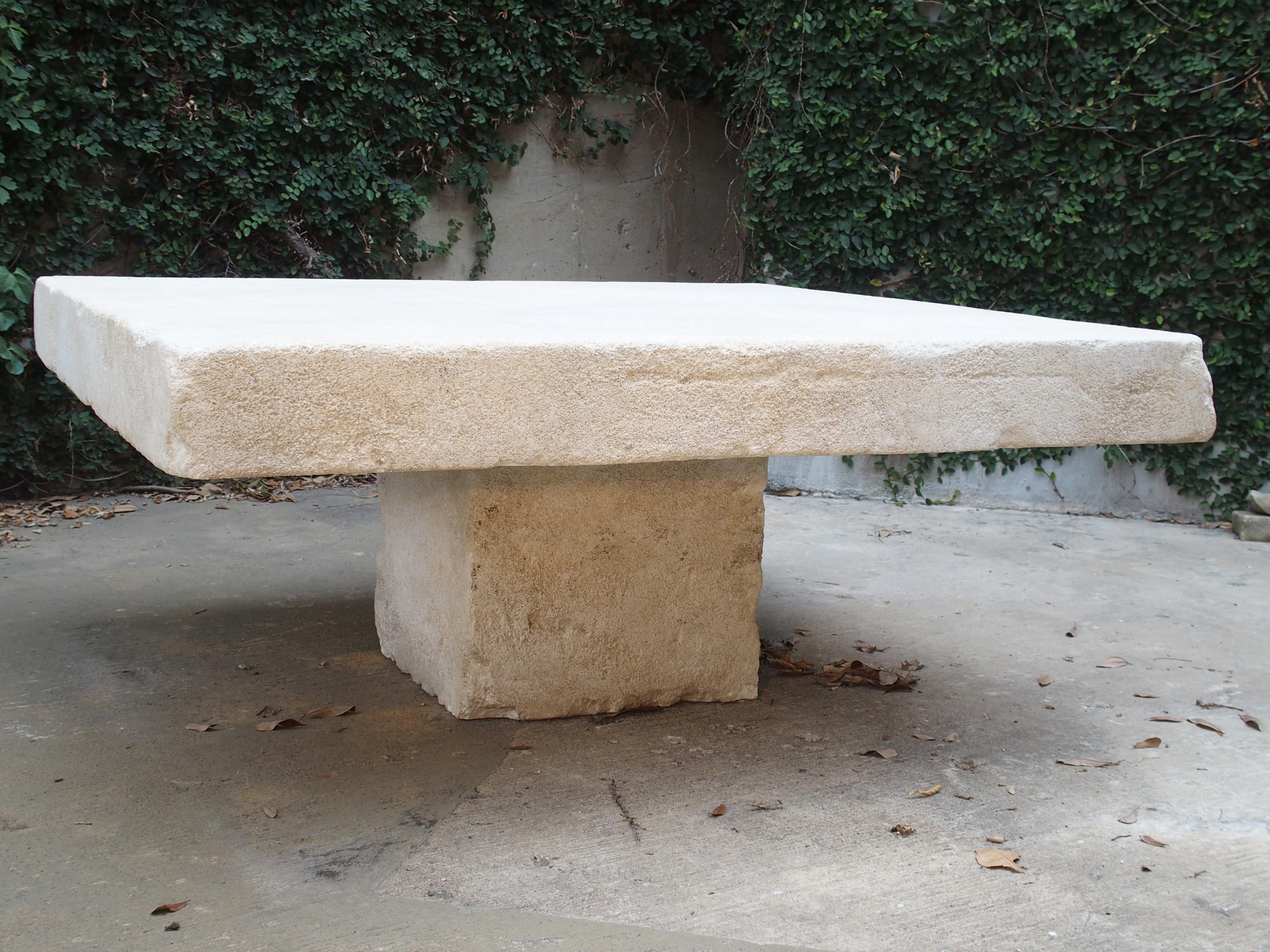 Limestone Coffee Table from the South of France 4