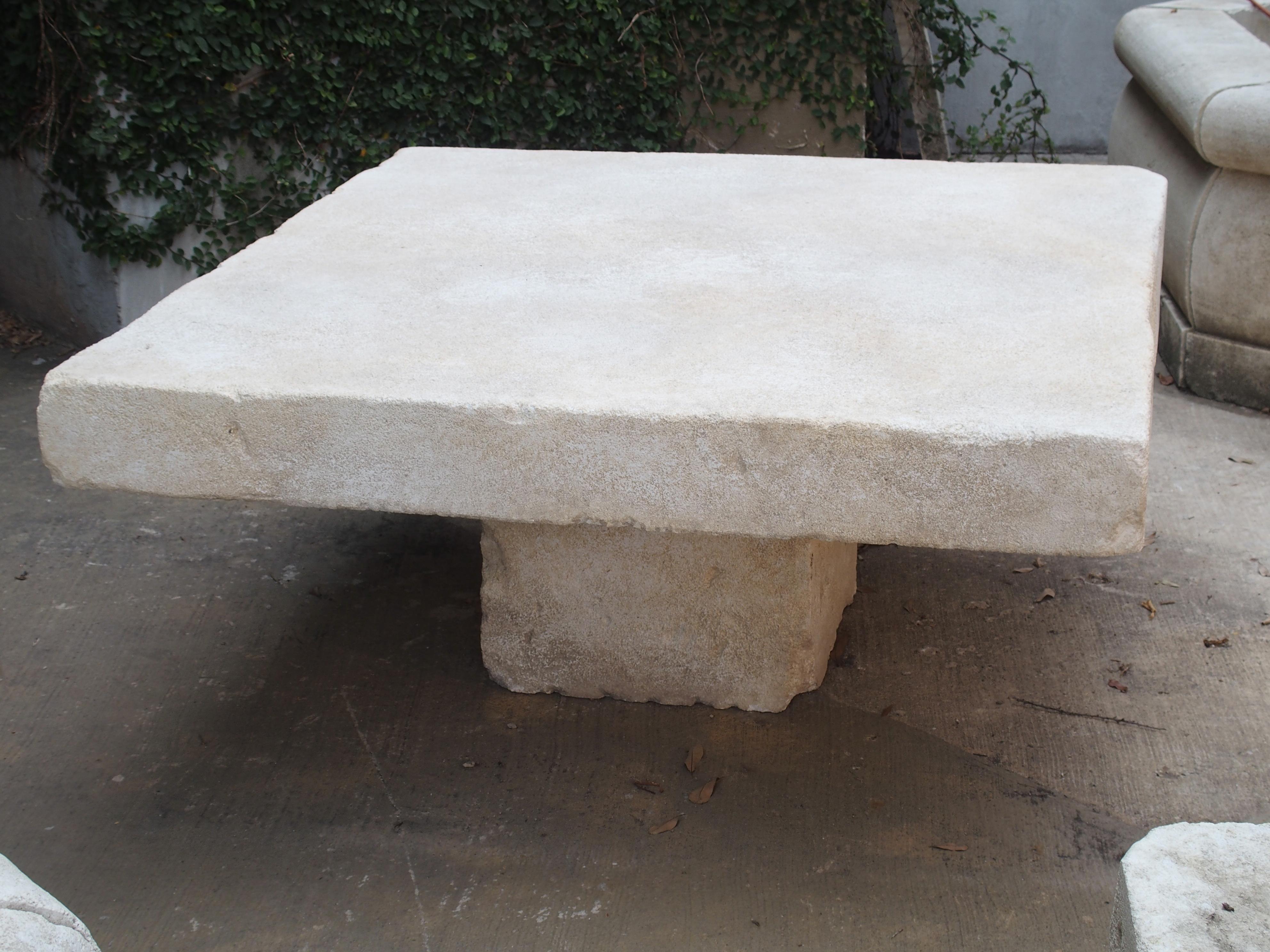 French Limestone Coffee Table from the South of France