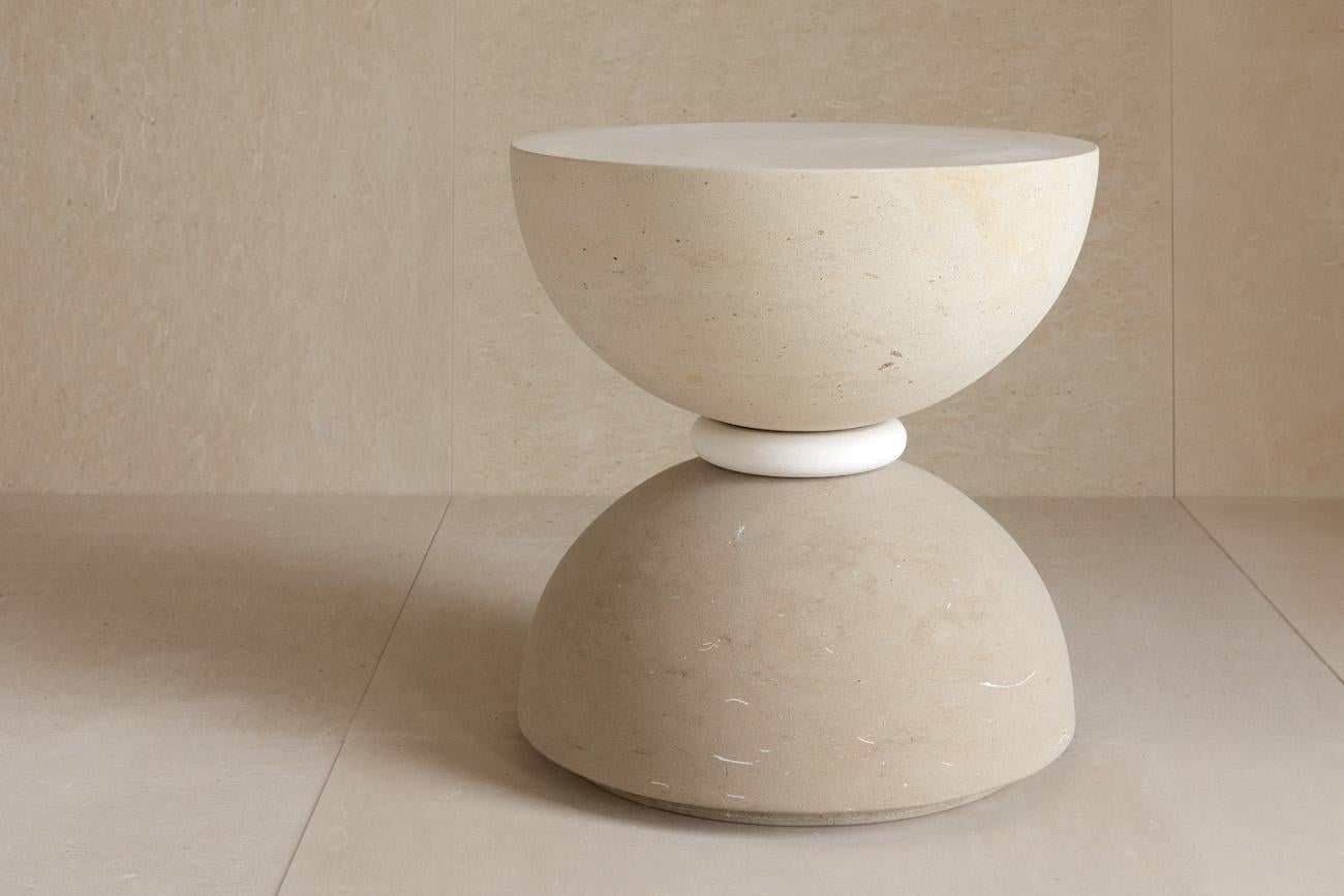 italien Tables basses en pierre calcaire Collection Geo S de Pimar Italie en vente
