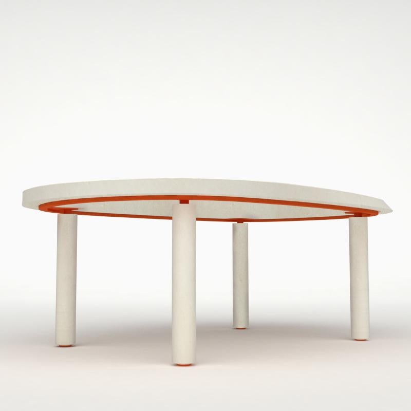 Modern Limestone Dining Table by Roberto Palomba Crafted by Pimar Italy  For Sale