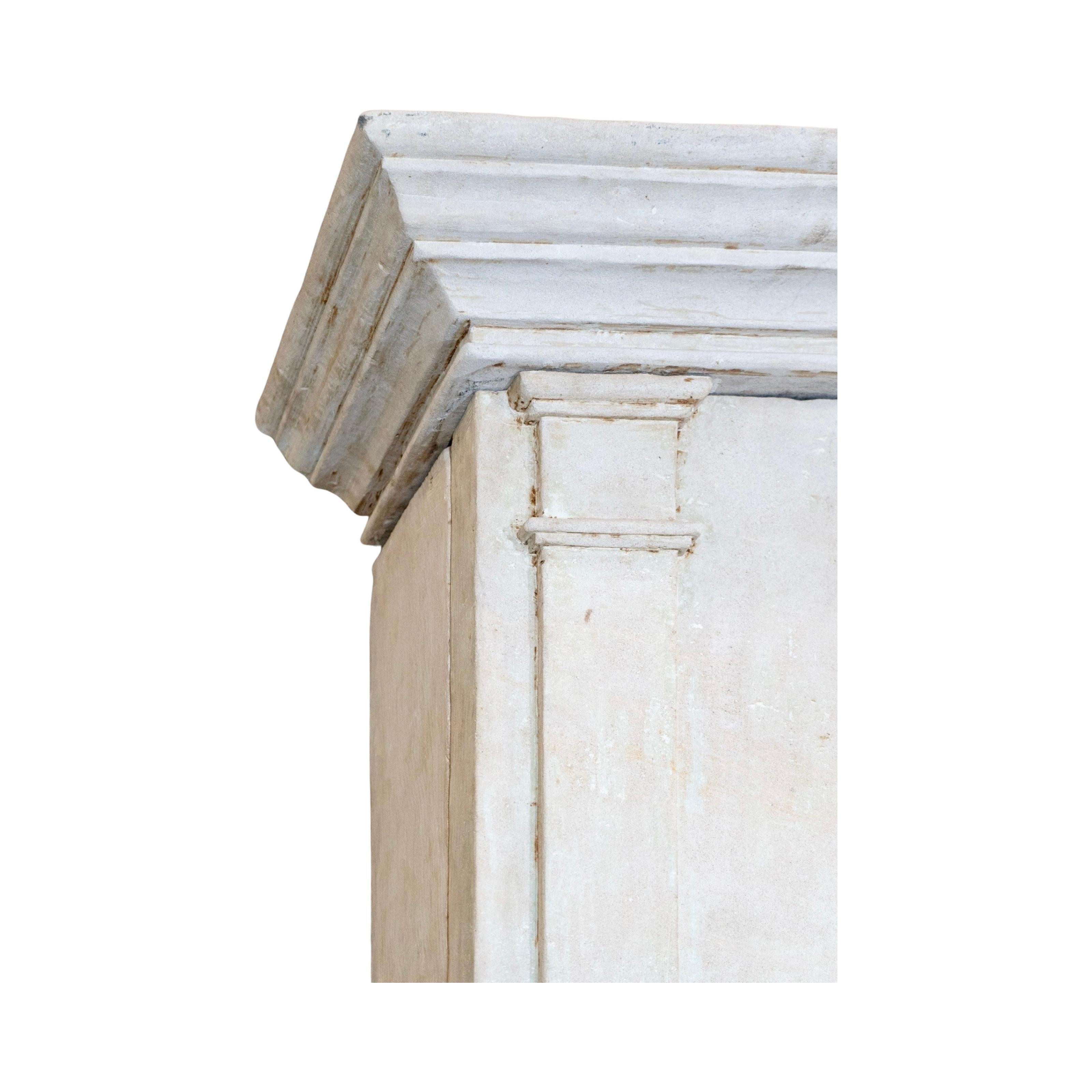 French Limestone Fireplace For Sale 1
