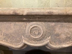 Limestone Fireplace Mantel, dating from the Beginning of the 19th Century