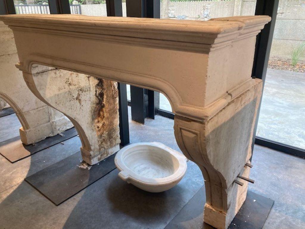 Other Limestone Fireplace Mantel For Sale
