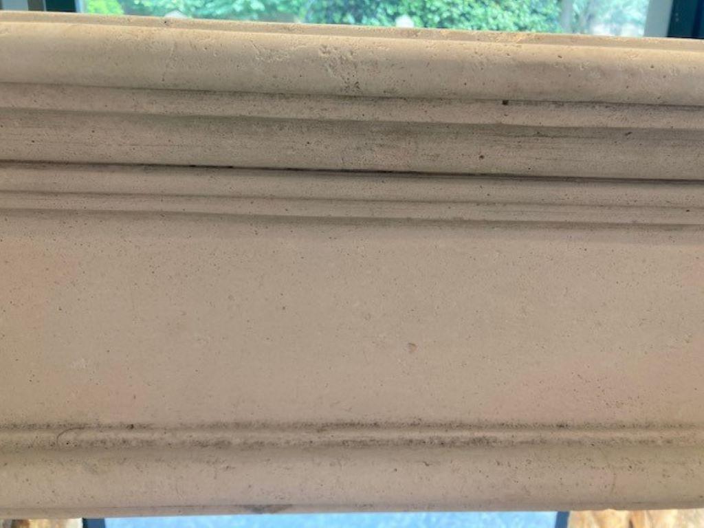 19th Century Limestone Fireplace Mantel For Sale