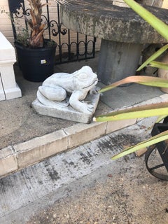 Limestone Frog Statue, Large