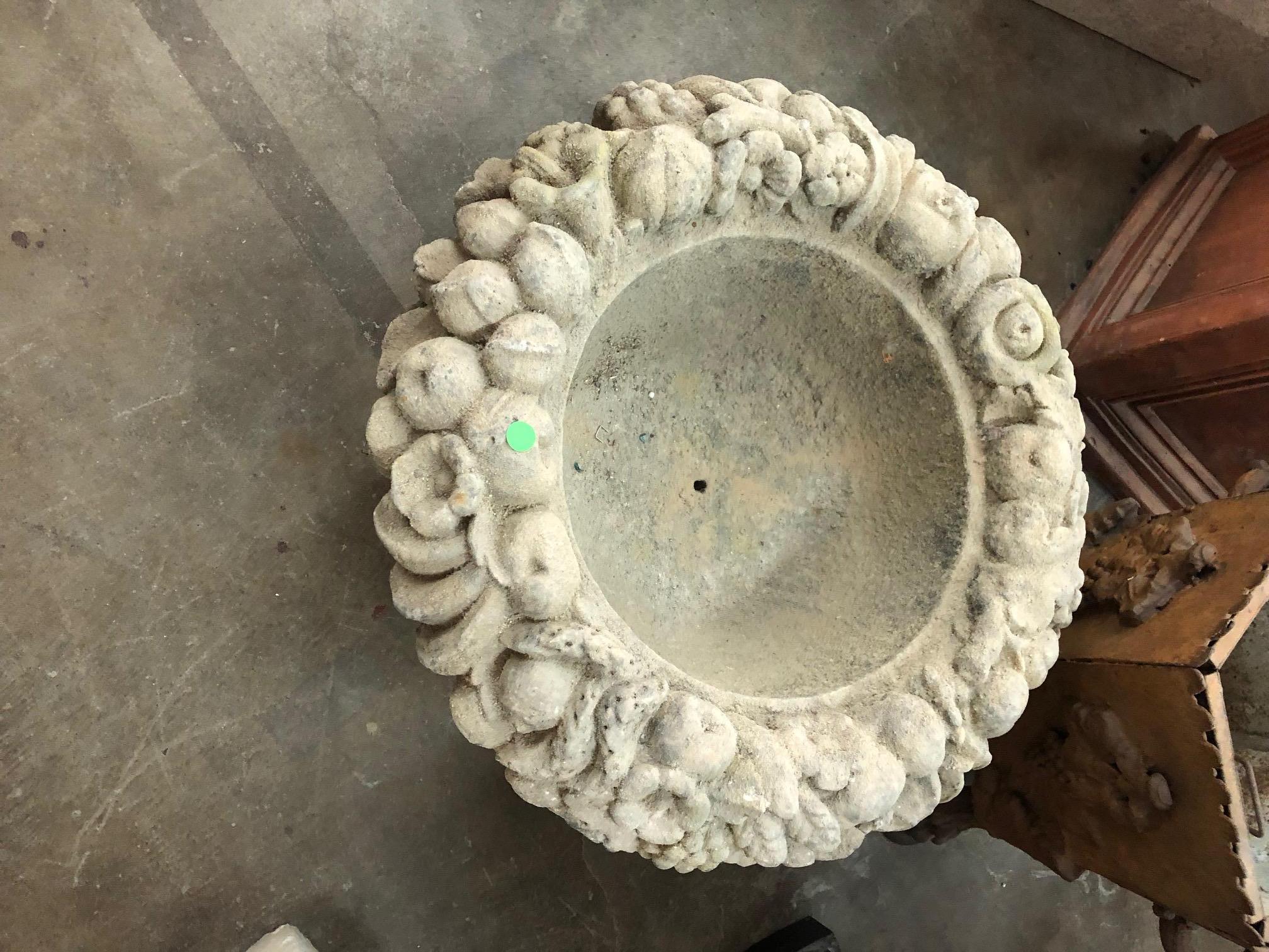 French Limestone Fruited Planter