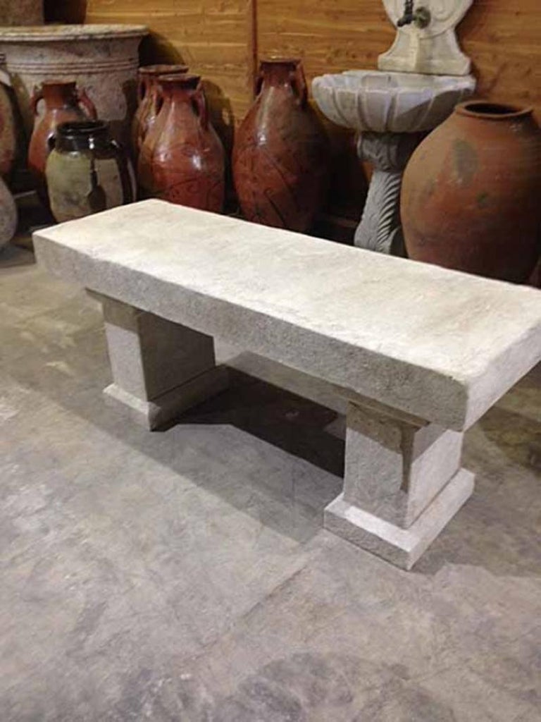Limestone Garden Bench For Sale at 1stdibs