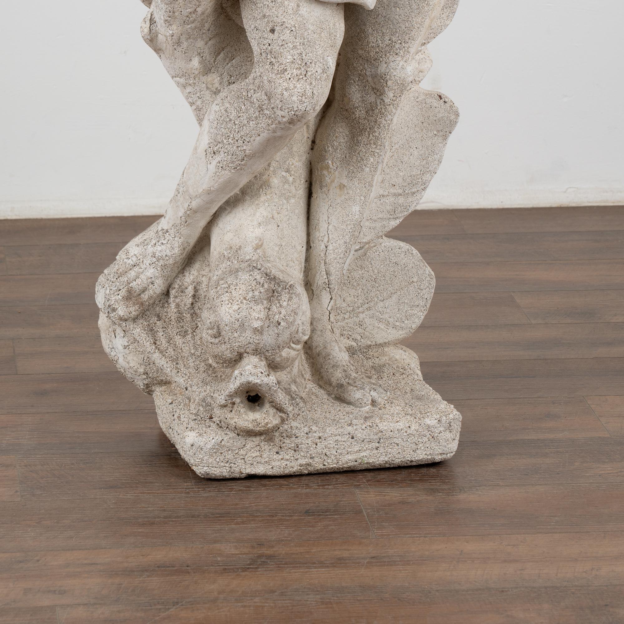 Limestone Garden Figure of Standing Neptune, Denmark circa 1930-50 For Sale 3