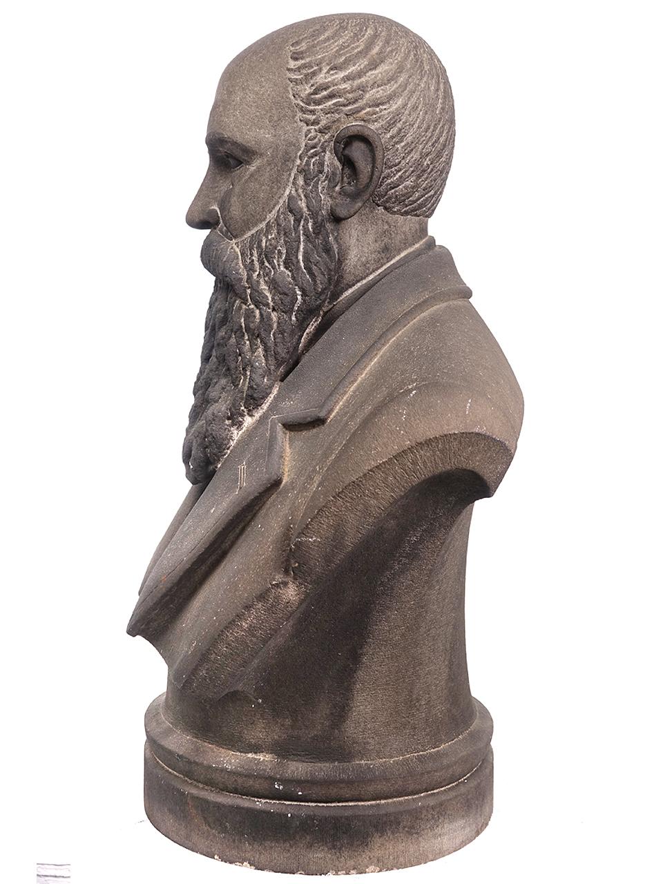 American Limestone Life-Size Banker Bust