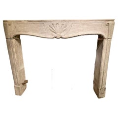 Antique Limestone Louis XV Fireplace