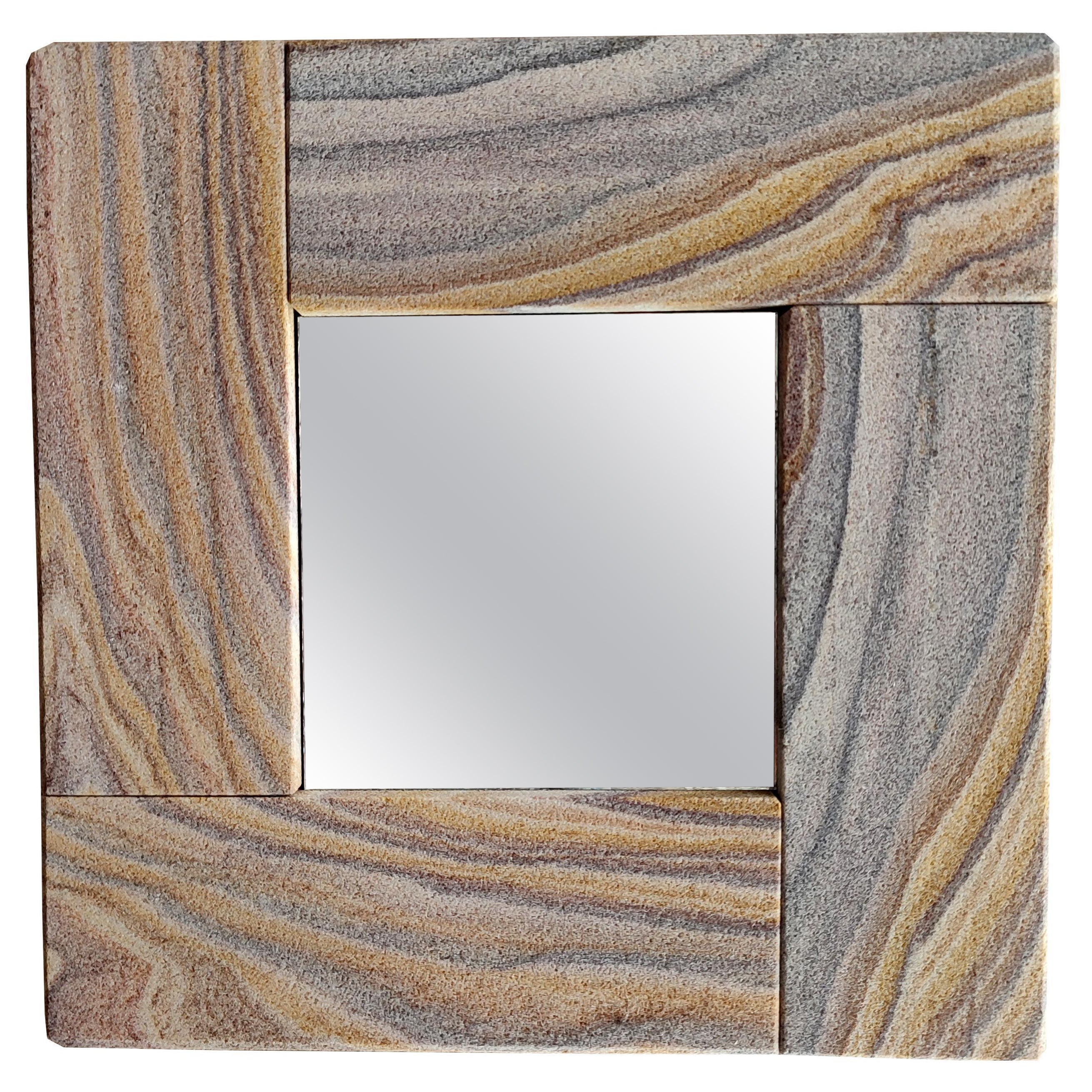 Miroir en pierre calcaire Design contemporain en marbre Joaquín Moll Made Spain Luxury Homes