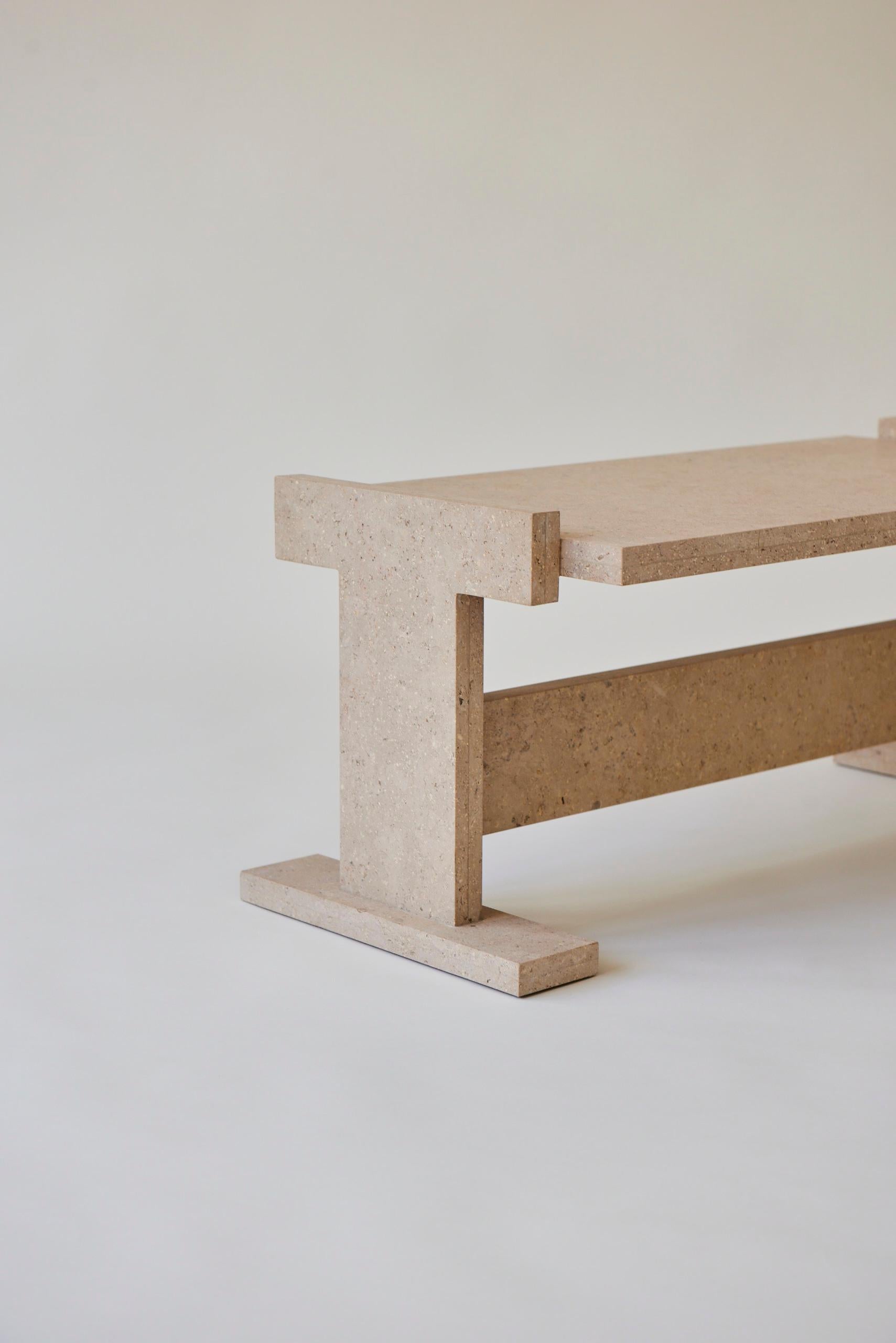 South African Limestone Neave Coffee Table by Nish Studio For Sale