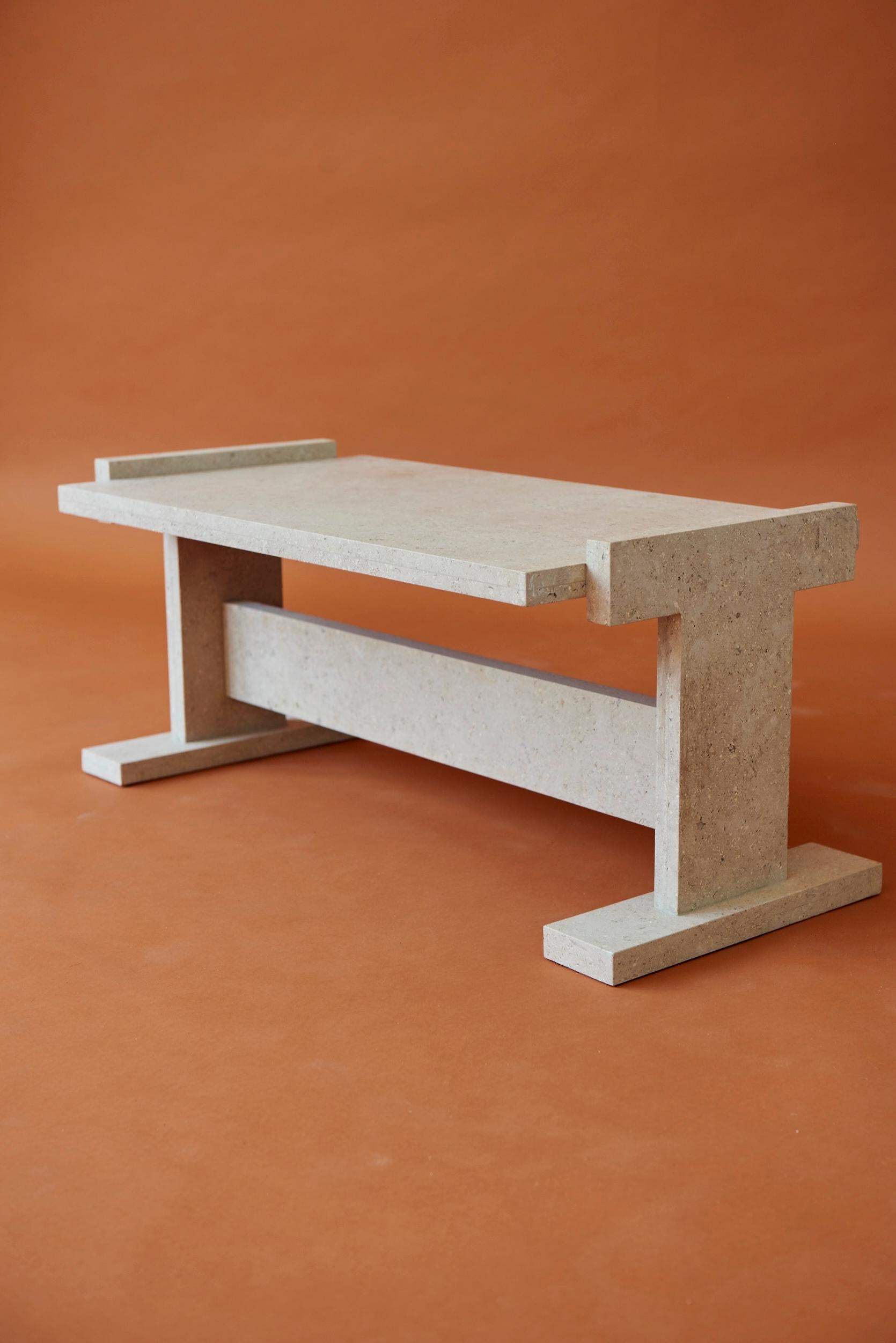 Other Limestone Neave Coffee Table by Nish Studio For Sale