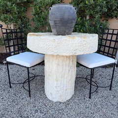 Limestone Outdoor Table or Pedestal 31"