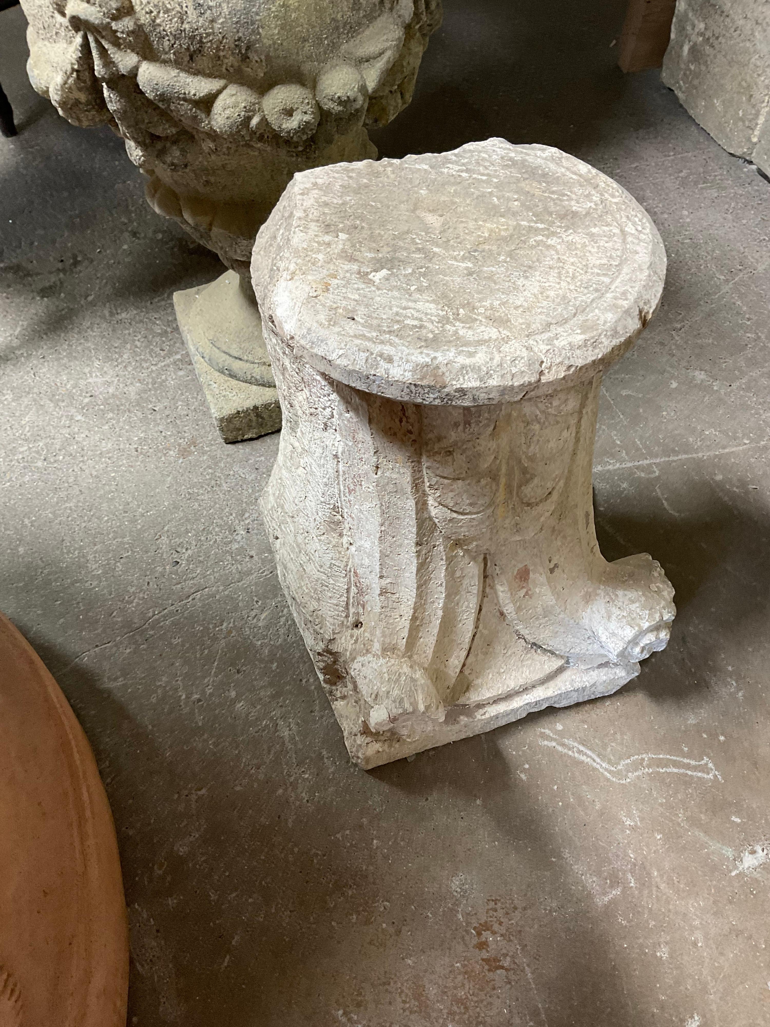 Mid-19th Century Limestone Pedestal For Sale