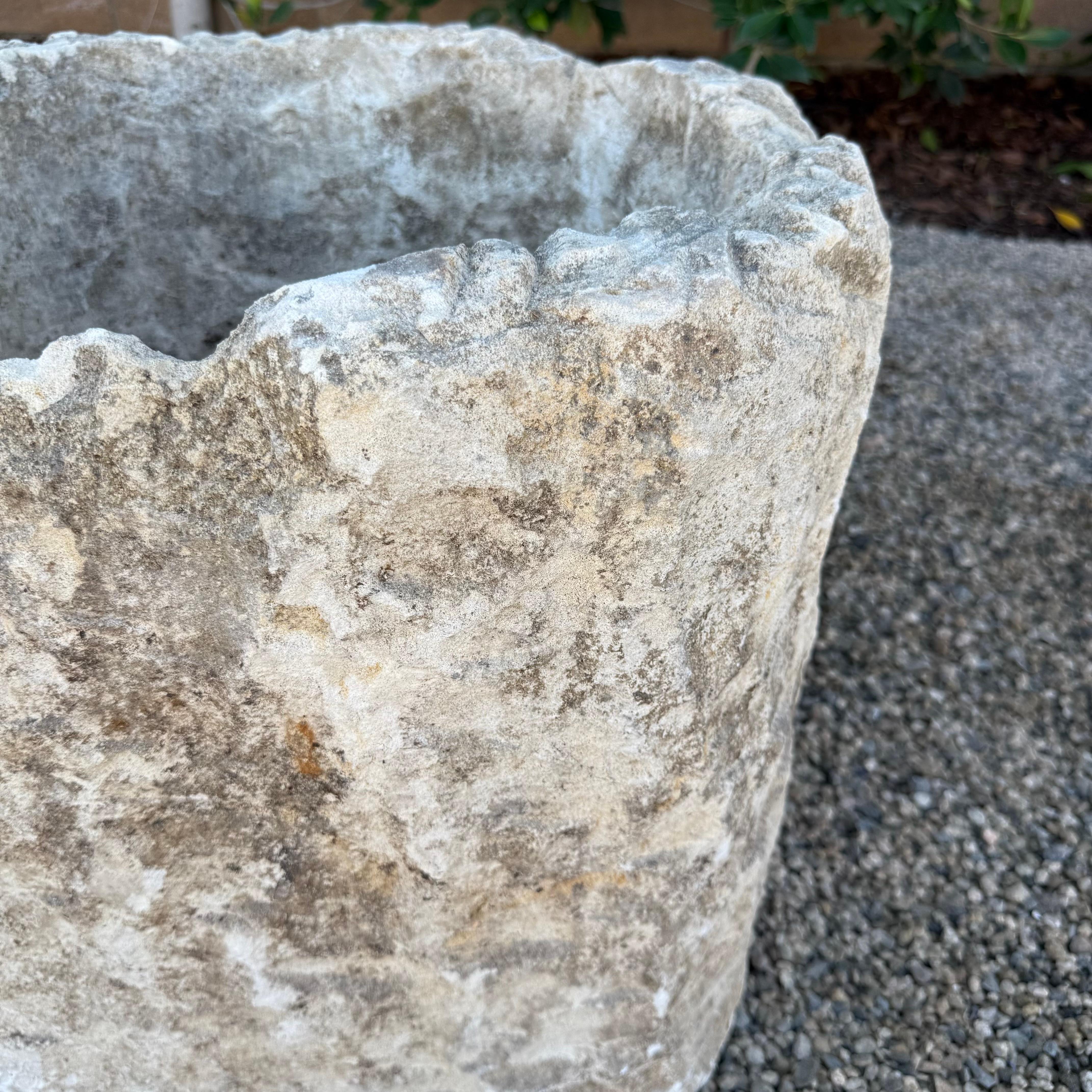 Limestone Planter or Trough In Good Condition For Sale In Old Town Orange, CA