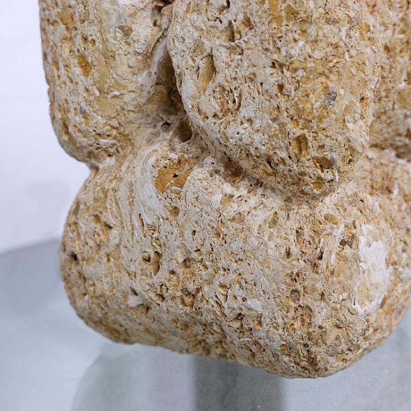 Limestone Sculpture Mounted as a table lamp attr. To Albert Tormos For Sale 2