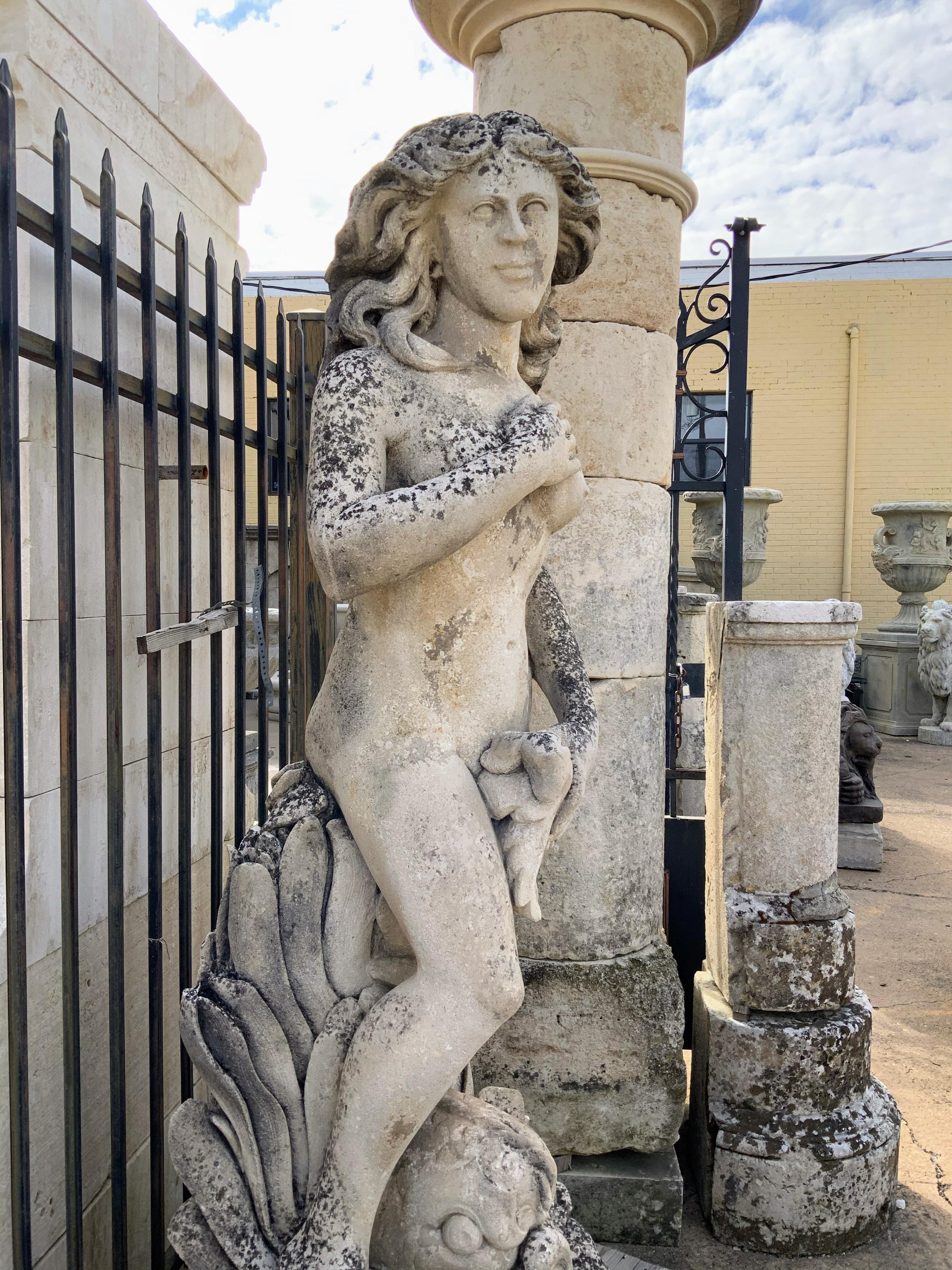 19th Century Limestone Statue from Italy For Sale 2