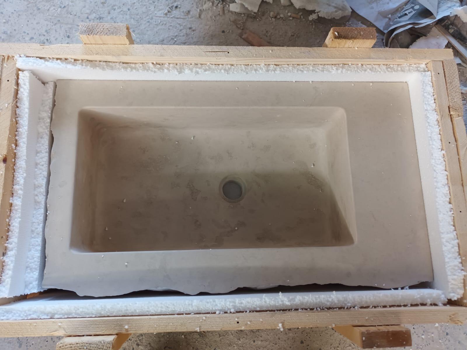 Limestone Stone Sink Basin For Sale 2
