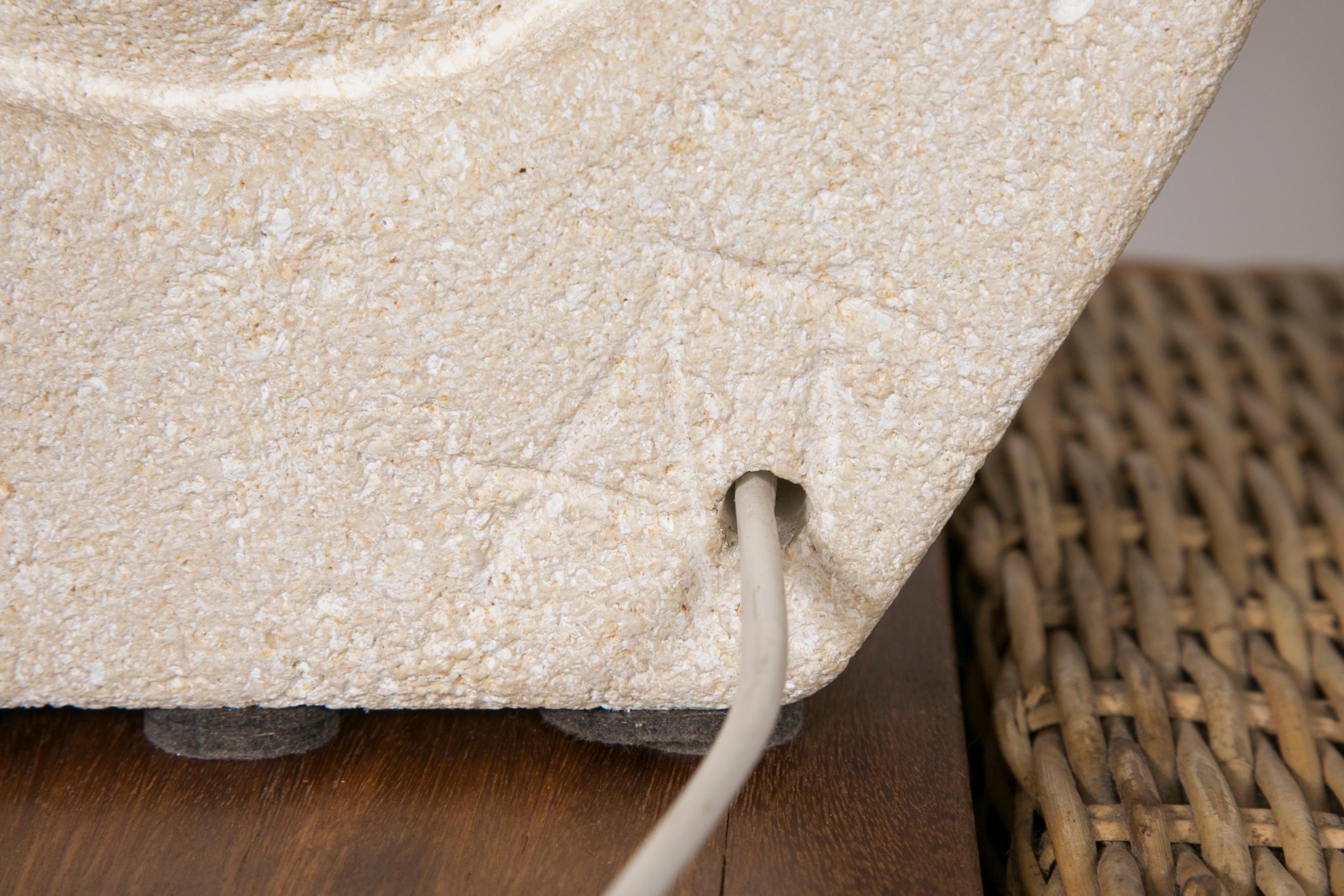 Limestone Table Lamp by Albert Tormos 3