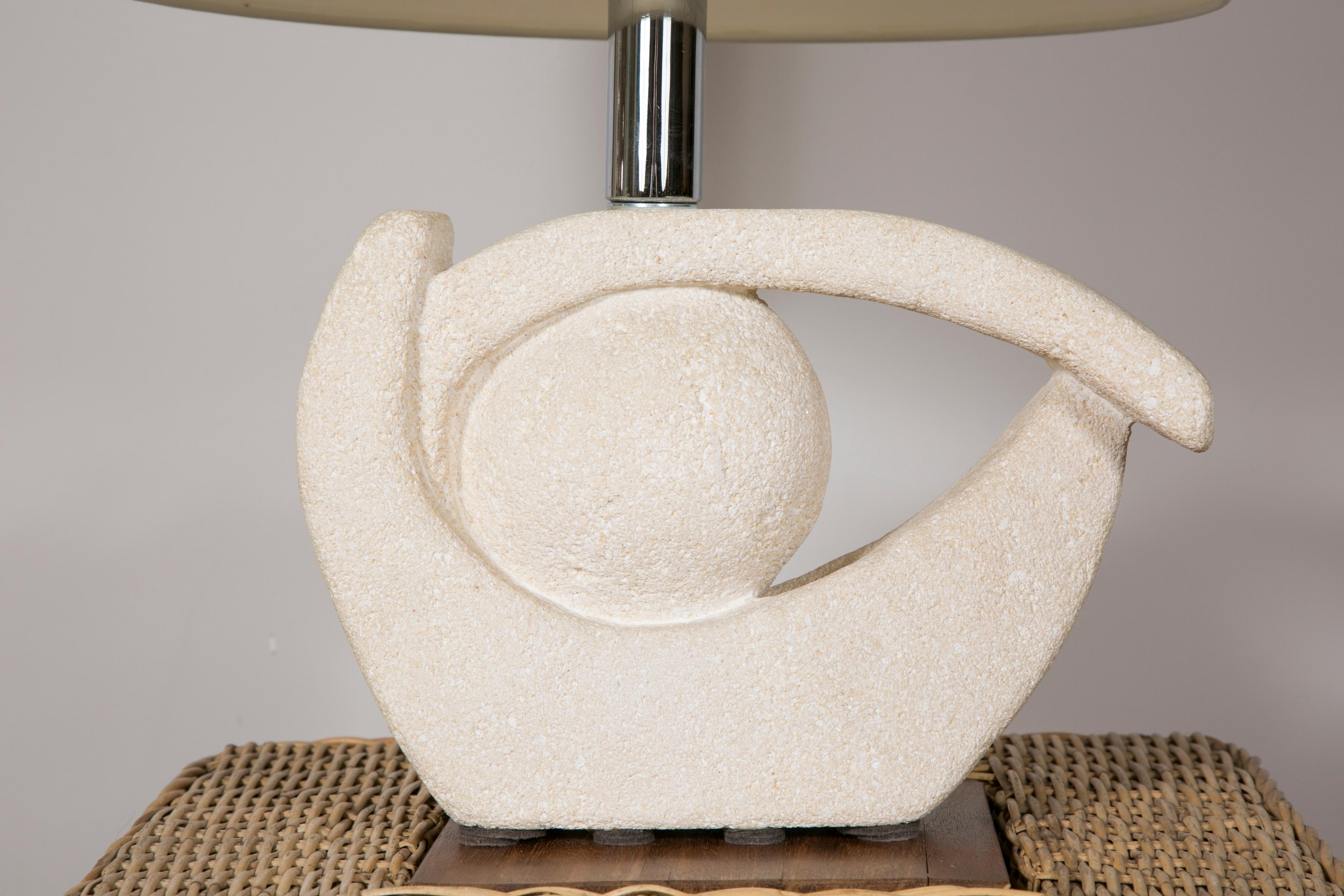 Limestone Table Lamp by Albert Tormos 1