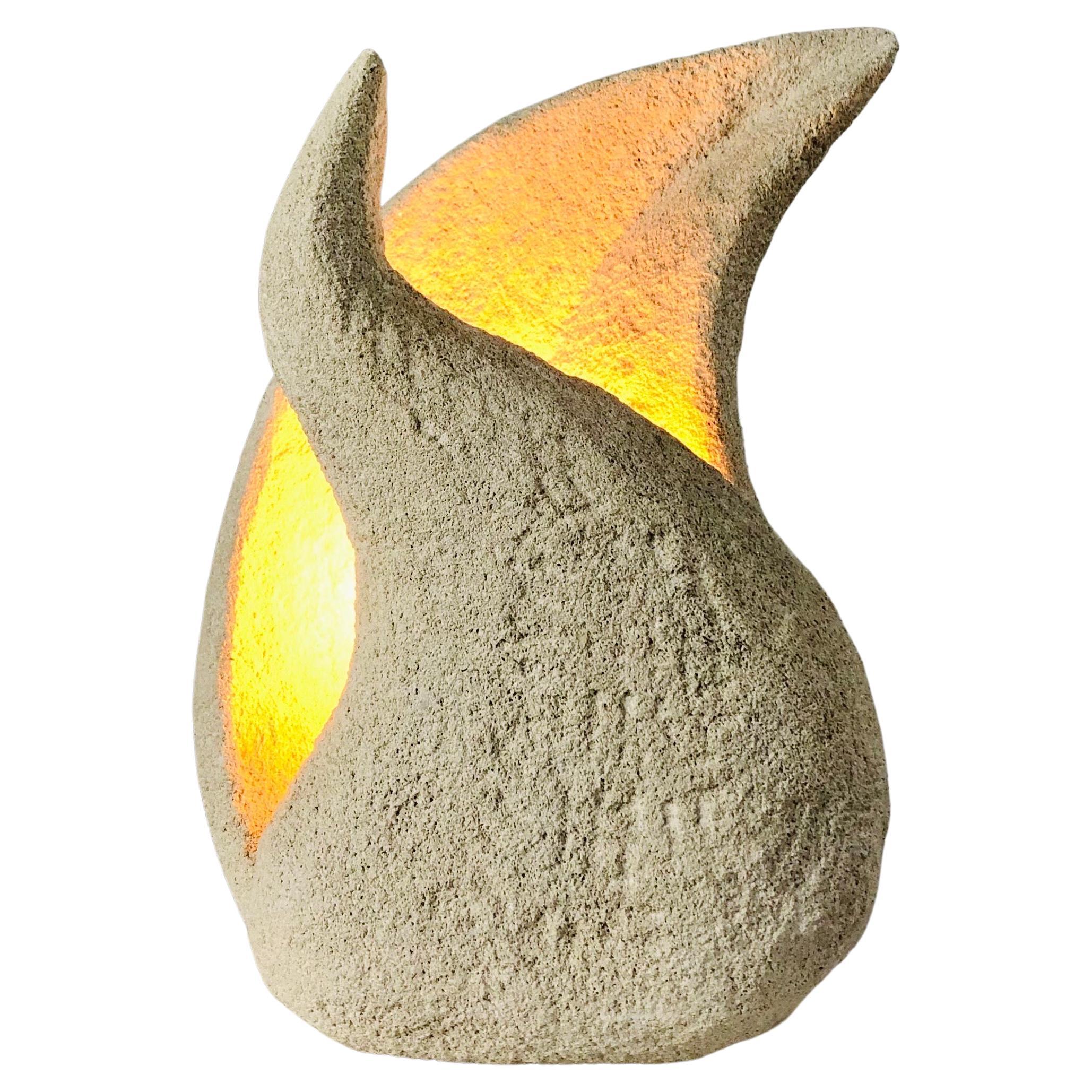 Limestone Table Lamp, France, 1970 For Sale