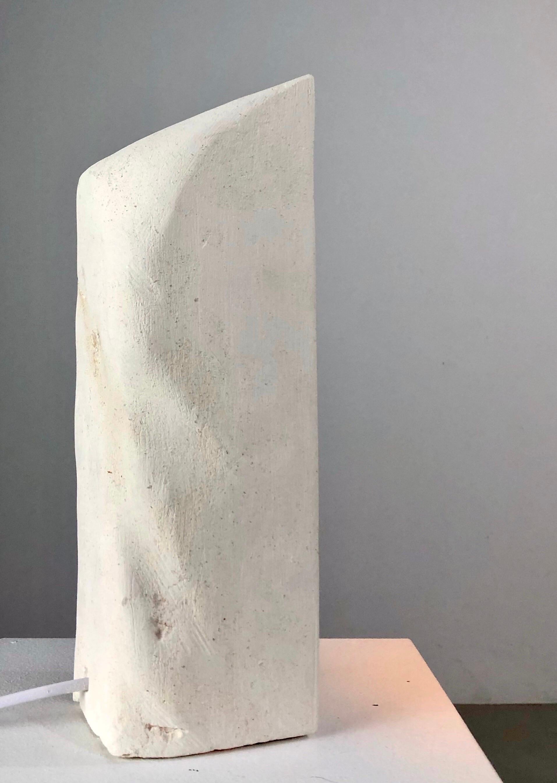 French Limestone, Table Lamp, Michel Bonhomme, France, 2010 For Sale