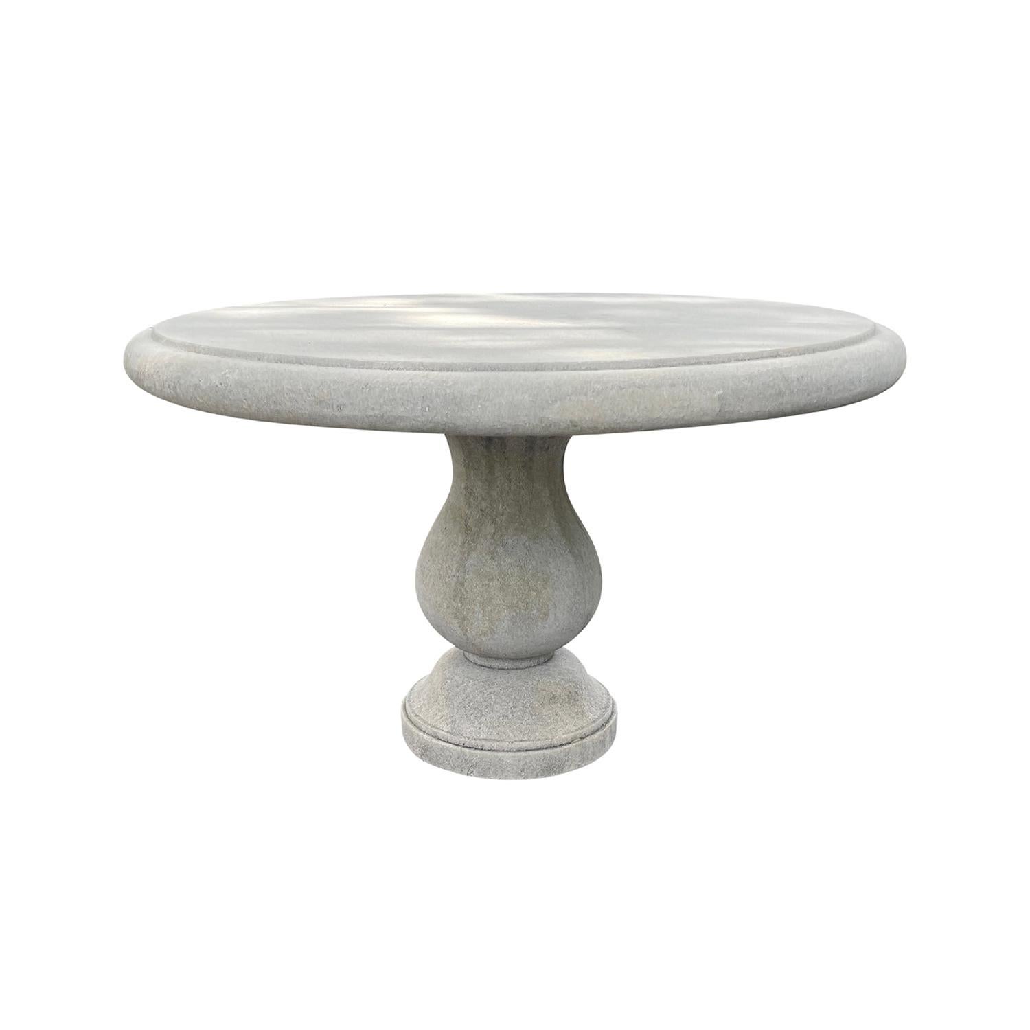 Hand-Carved 21st Century French Limestone Table Tours