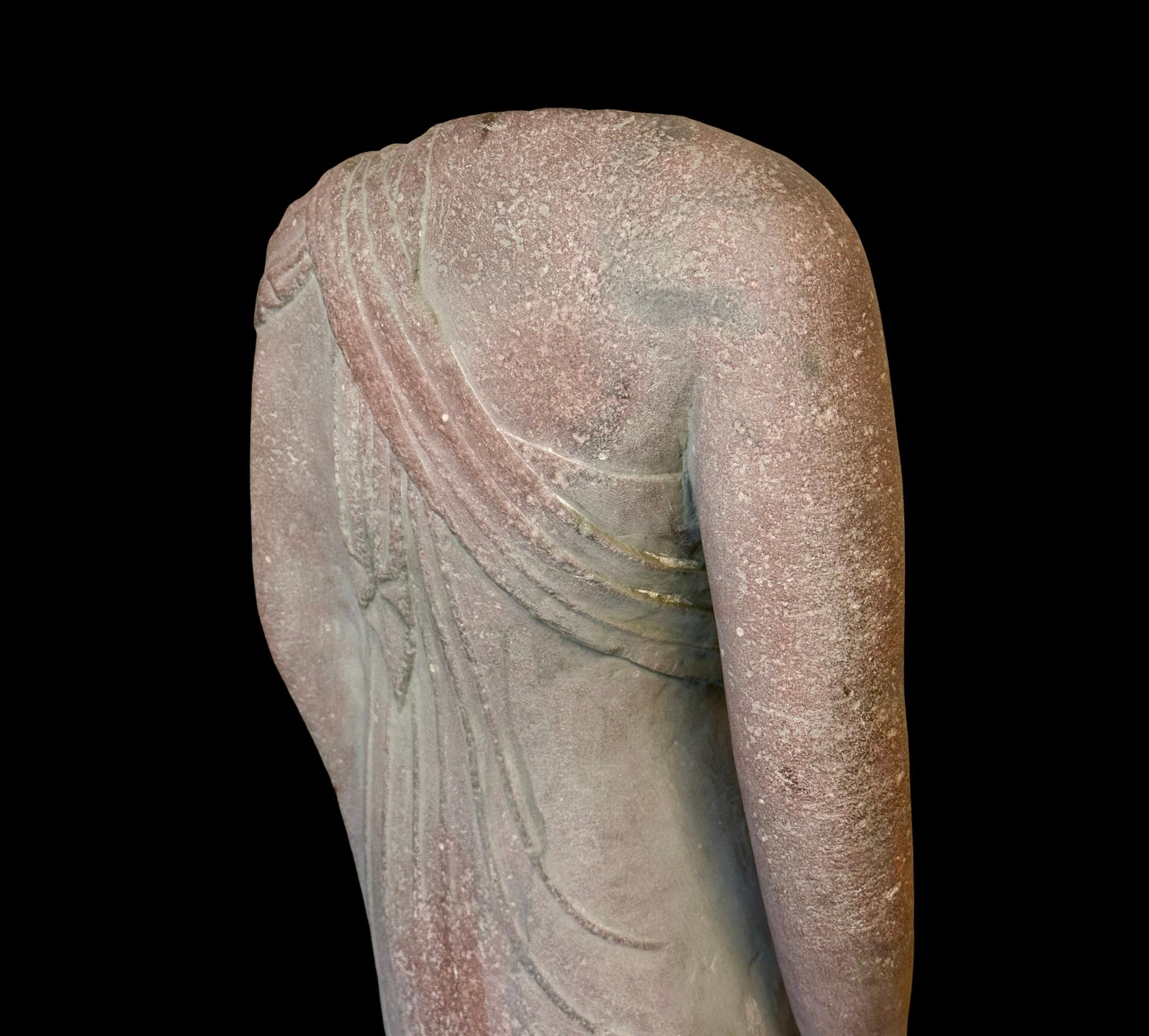 Limestone Tang Dynasty Torso Of Buddha For Sale 1