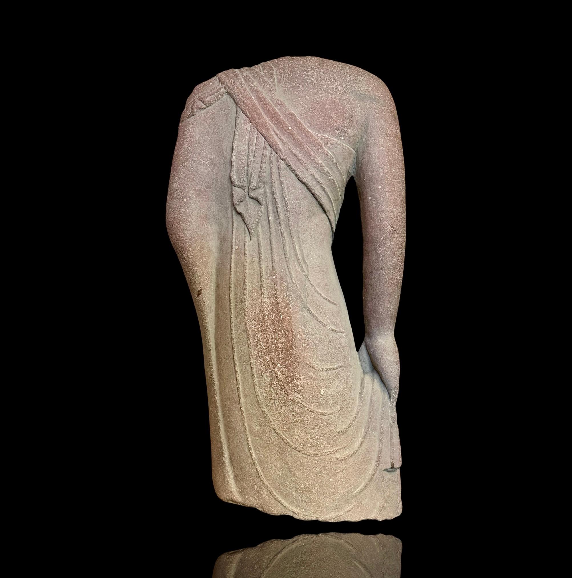 Limestone Tang Dynasty Torso Of Buddha For Sale 2