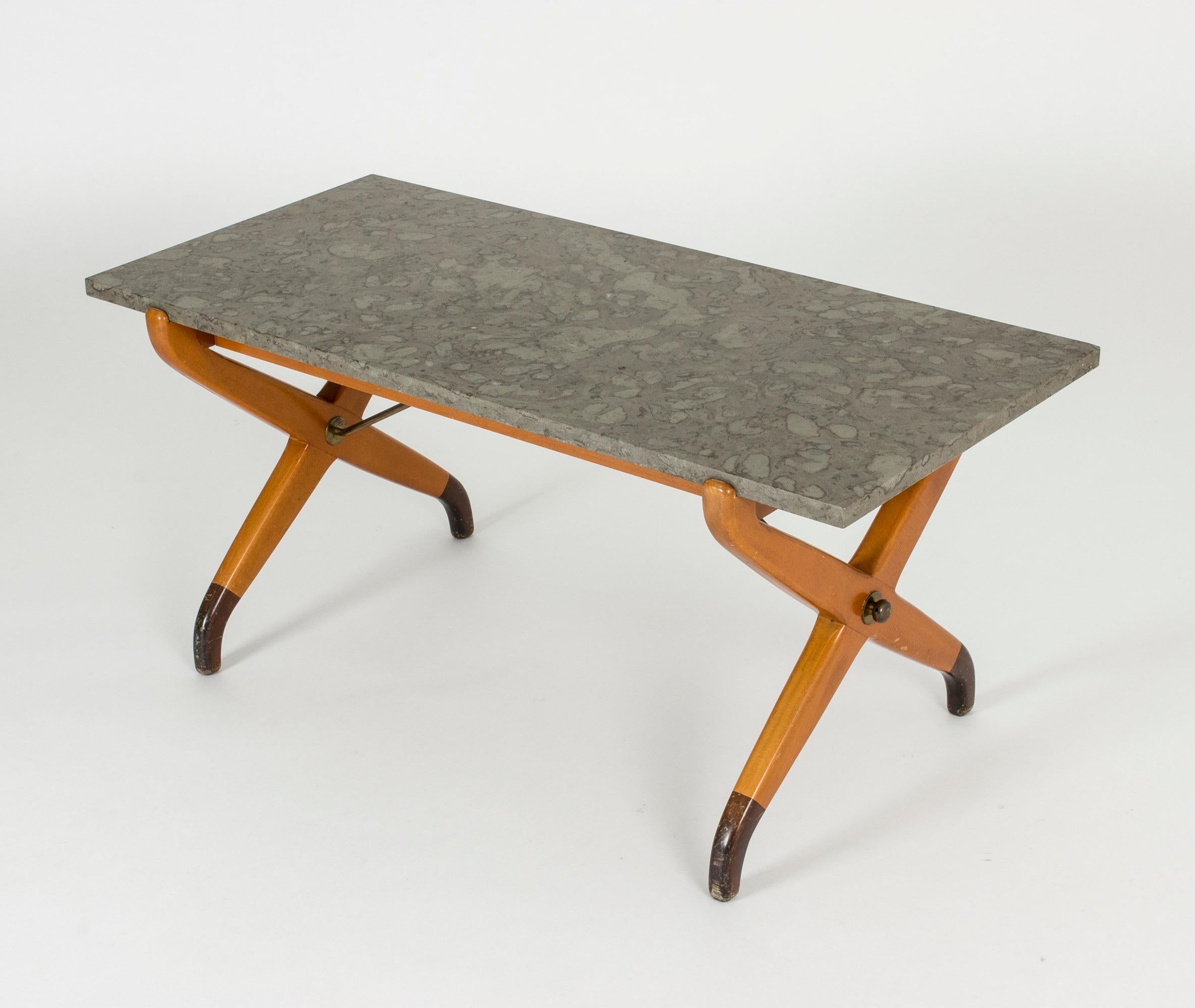 Swedish Limestone Top Coffee Table by David Rosén