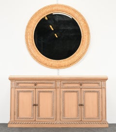 Limestone Top Credenza Attributed to Kreiss, 1980s