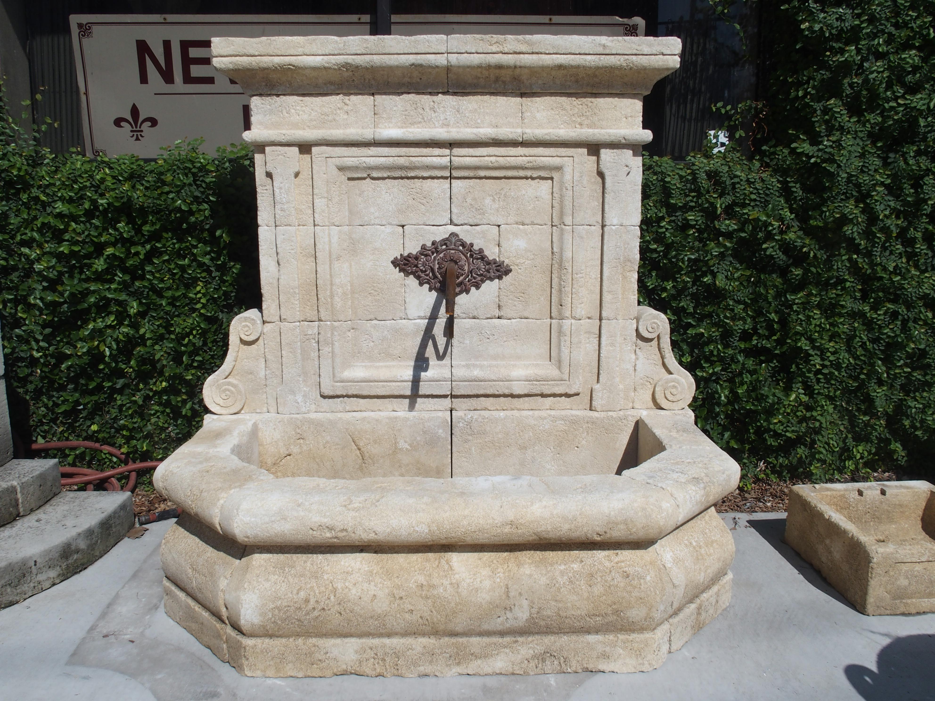 French Limestone Wall Fountain from The Vaucluse, Provence France